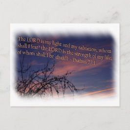 Psalm 27:1 vid Dawn White Gräns Vykort