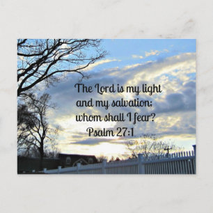 Psalm 27:1 vykort
