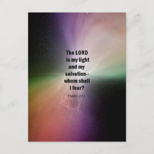 Psalm 27:1 vykort