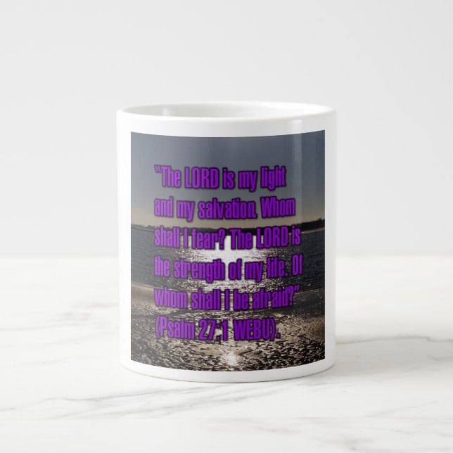 Psalm 27:1 WEBU Mugg Jumbo Mugg (Framsidan)
