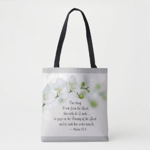 Psalm 27:4 En sak frågar jag från Herren, Bibeln Tygkasse