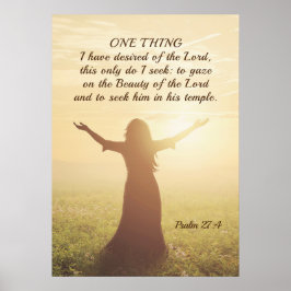 Psalm 27:4 En Sak I Önskad av Lord Bible Poster