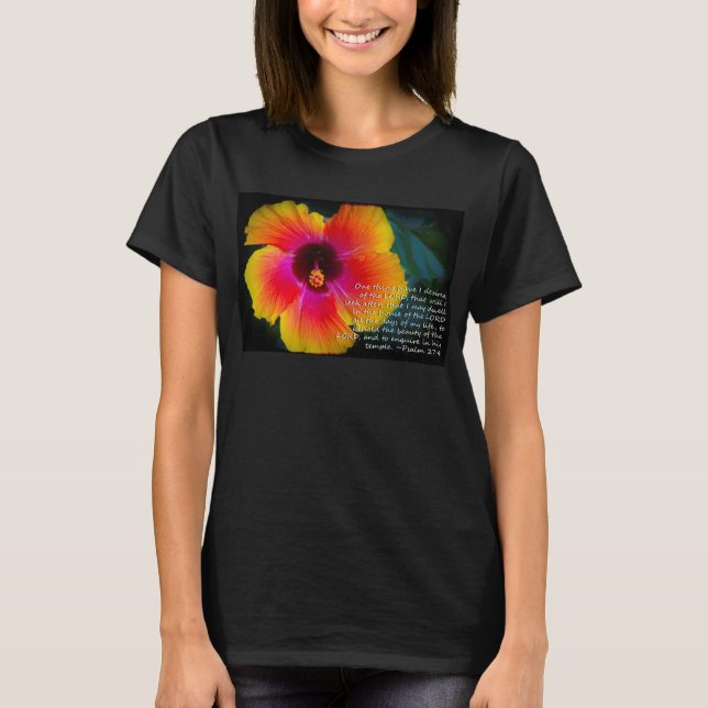 Psalm 27:4 på Black Dam Tee (Framsida)