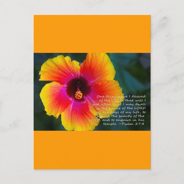 Psalm 27:4 vykort (Framsida)