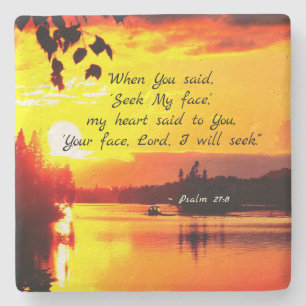 Psalm 27:8 Din Ansikte LORD jag ska söka bibel Stenunderlägg