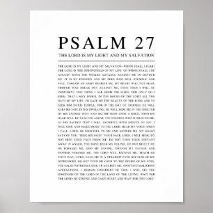 Psalm 27 Herren är mitt ljus och min frälsning Poster