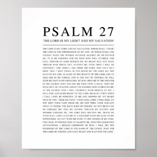 Psalm 27 Herren är mitt ljus och min frälsning Poster