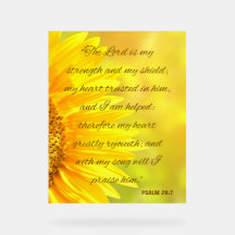 Psalm 28:7 Akrylskylt - "Herren är...