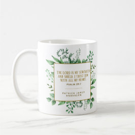 Psalm 28:7 LORD är min styrka och sköld Kaffemugg