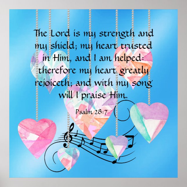 Psalm 28:7 poster (Framsidan)