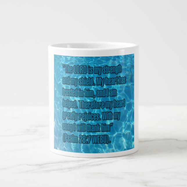 Psalm 28:7 WEBU Mug Jumbo Mugg (Framsidan)