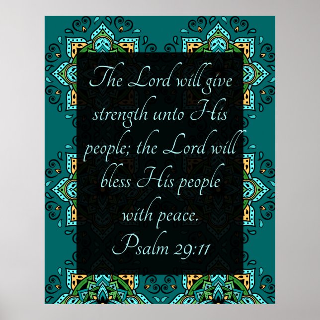 Psalm 29:11 poster (Framsidan)