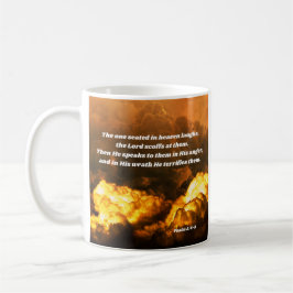 Psalm 2: 4-5 Guds Bordsverse Kaffemugg