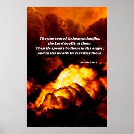 Psalm 2:4-5 Guds ilska Bible Verse Poster