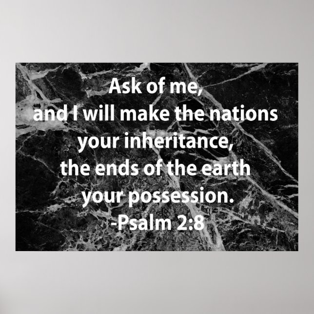 Psalm 2:8 poster (Framsidan)