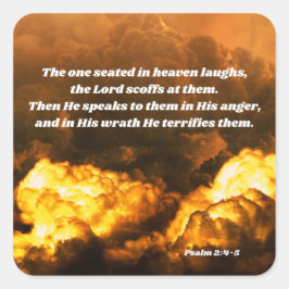 Psalm 2 God Bible Verse Fyrkantigt Klistermärke