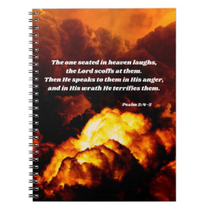 Psalm 2 Guds ilska Bible Verse Anteckningsbok