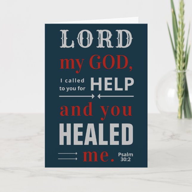 Psalm 30:2-kort kort (Framsida)