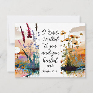Psalm 30:2 Lord Du läkte mig Christian Bible Card