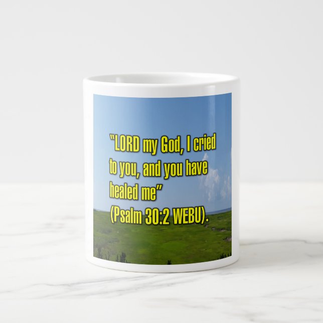 Psalm 30:2 WEBU Mugg Jumbo Mugg (Framsidan)