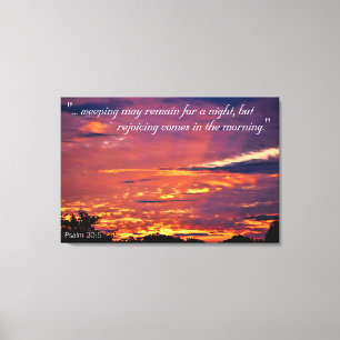 Psalm 30:5 Canvas Art