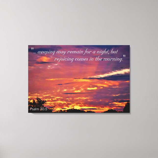 Psalm 30:5 Canvas Art (Framsida)