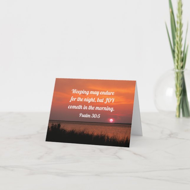 Psalm 30:5 Gråt kan vara hela natten Kort (Framsida)