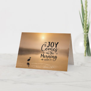 Psalm 30:5 Joy kommer på morgonen Bible Verse Kort