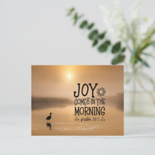 Psalm 30:5 Joy kommer på morgonen Bible Verse Vykort