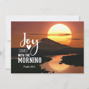 Psalm 30:5 Joy levereras med det platta morgonkort