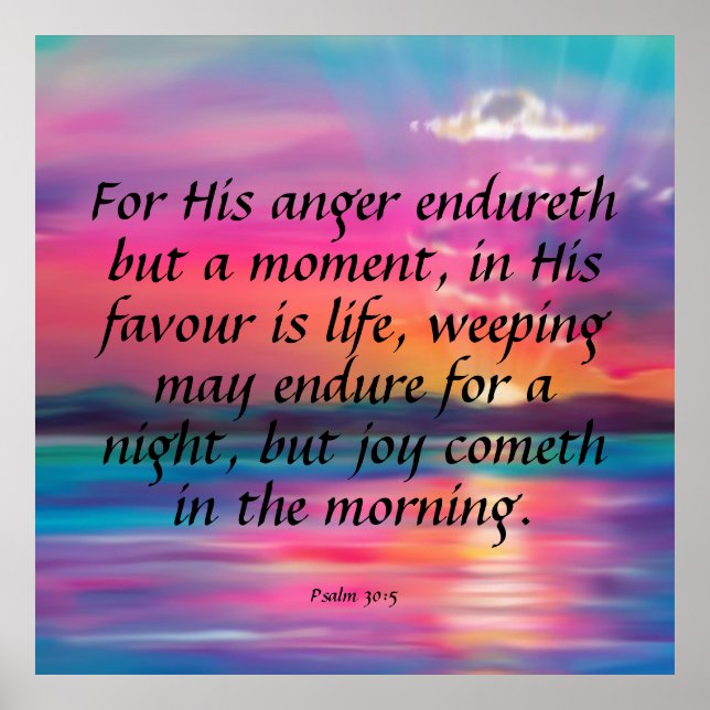 Psalm 30:5 poster (Framsidan)