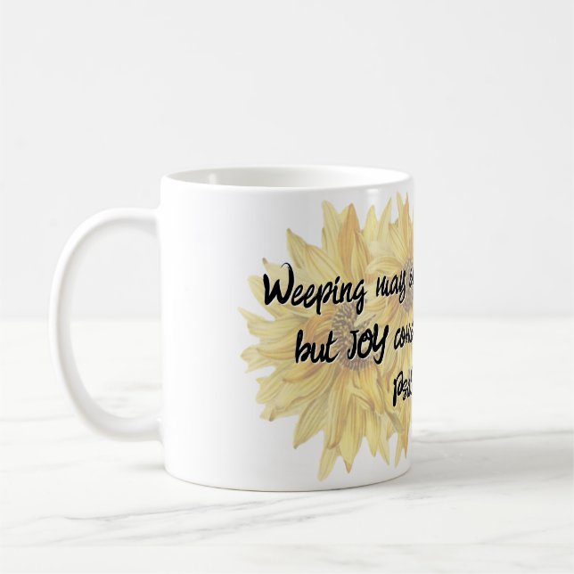 Psalm 30:5b kaffemugg (Vänster)