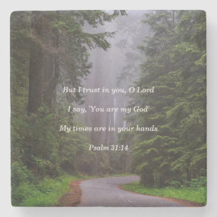 Psalm 31:14 Du är min Gud Stenunderlägg