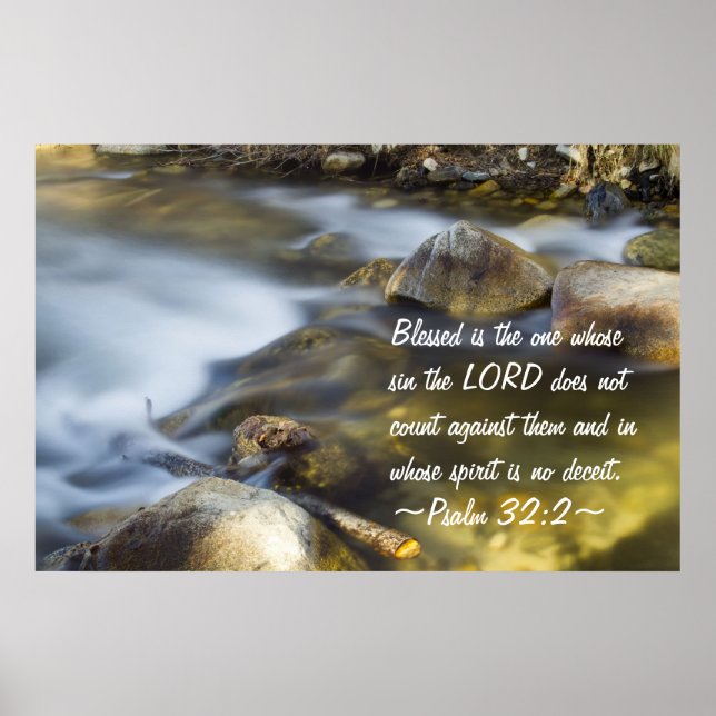 Psalm 32:2 Poster (Framsidan)