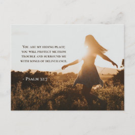 Psalm 32:7 Du är min gömmande bibelverse från stäl Vykort