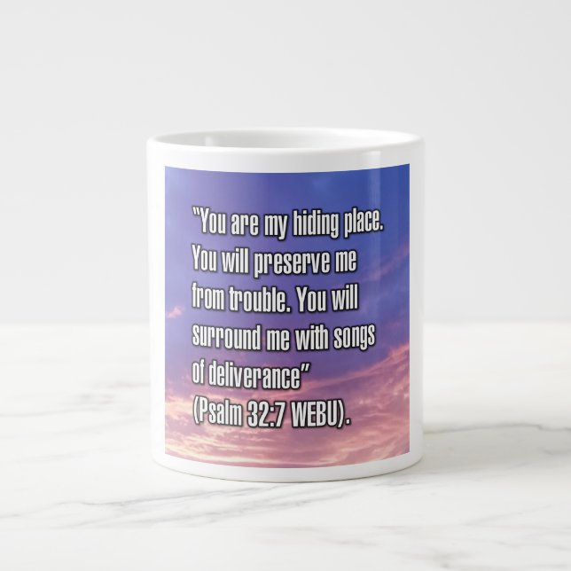 Psalm 32:7 WEBU Mugg Jumbo Mugg (Framsidan)