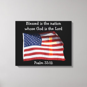 Psalm 33:12 Canvas