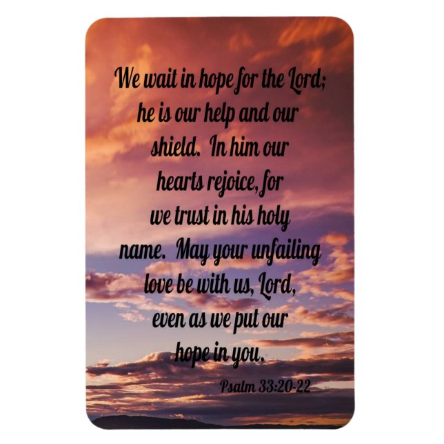 Psalm 33:20-22 magnet (Vertikal)