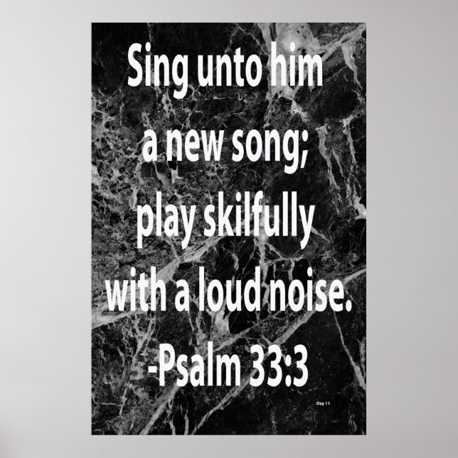 Psalm 33:3 poster (Framsidan)