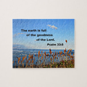 Psalm 33:5 Jorden är fullt av godhet av Pussel