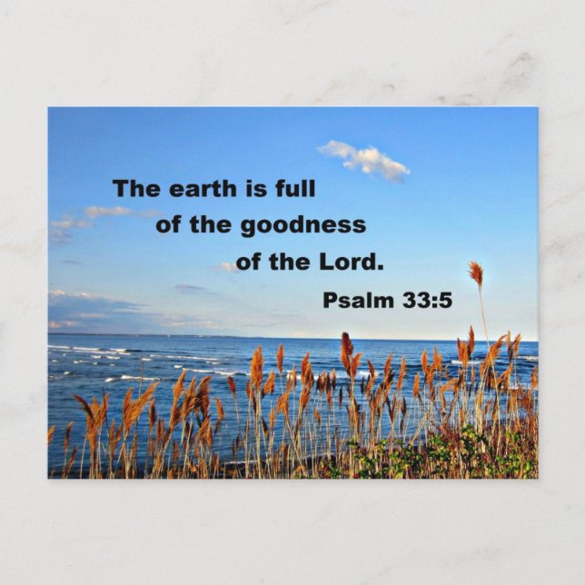 Psalm 33:5 vykort (Framsida)