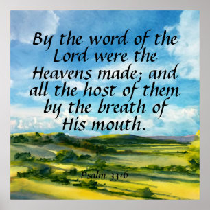 Psalm 33:6 poster