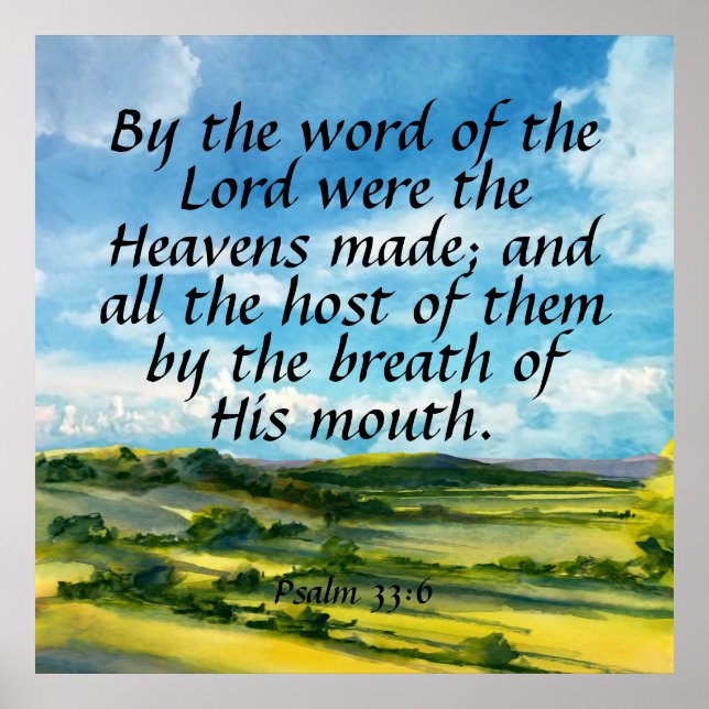 Psalm 33:6 poster (Framsidan)