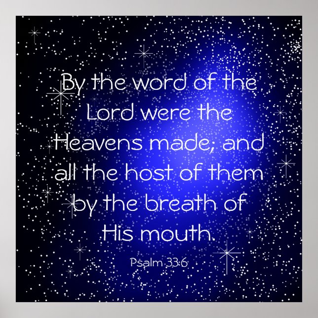 Psalm 33:6 poster (Framsidan)