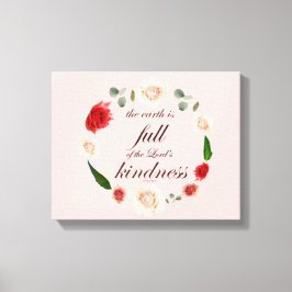 Psalm 33, Fullt Kindness, Botanic Canvastryck