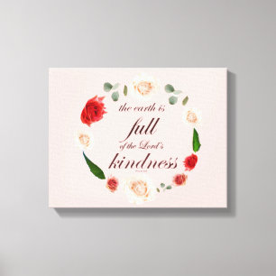 Psalm 33, Fullt Kindness, Botanic Canvastryck