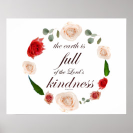 Psalm 33, Fullt Kindness, Botanic Poster
