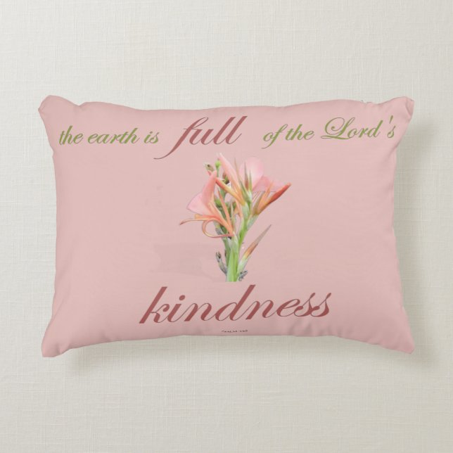 Psalm 33 fullt vänlighet prydnadskudde (Framsidan)