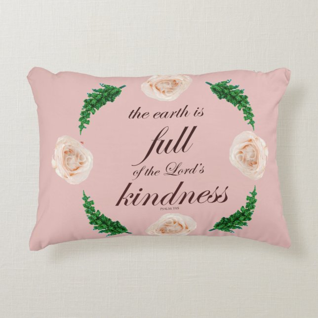 Psalm 33 fullt vänlighet prydnadskudde (Framsidan)