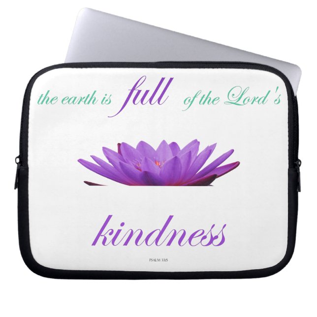Psalm-33, Jorden är Fullt av Guds kindhet Laptop Fodral (Framsidan)
